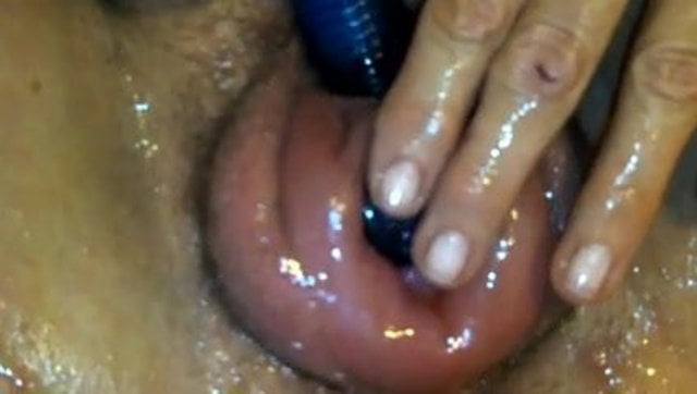 In peehole dildo Injection of